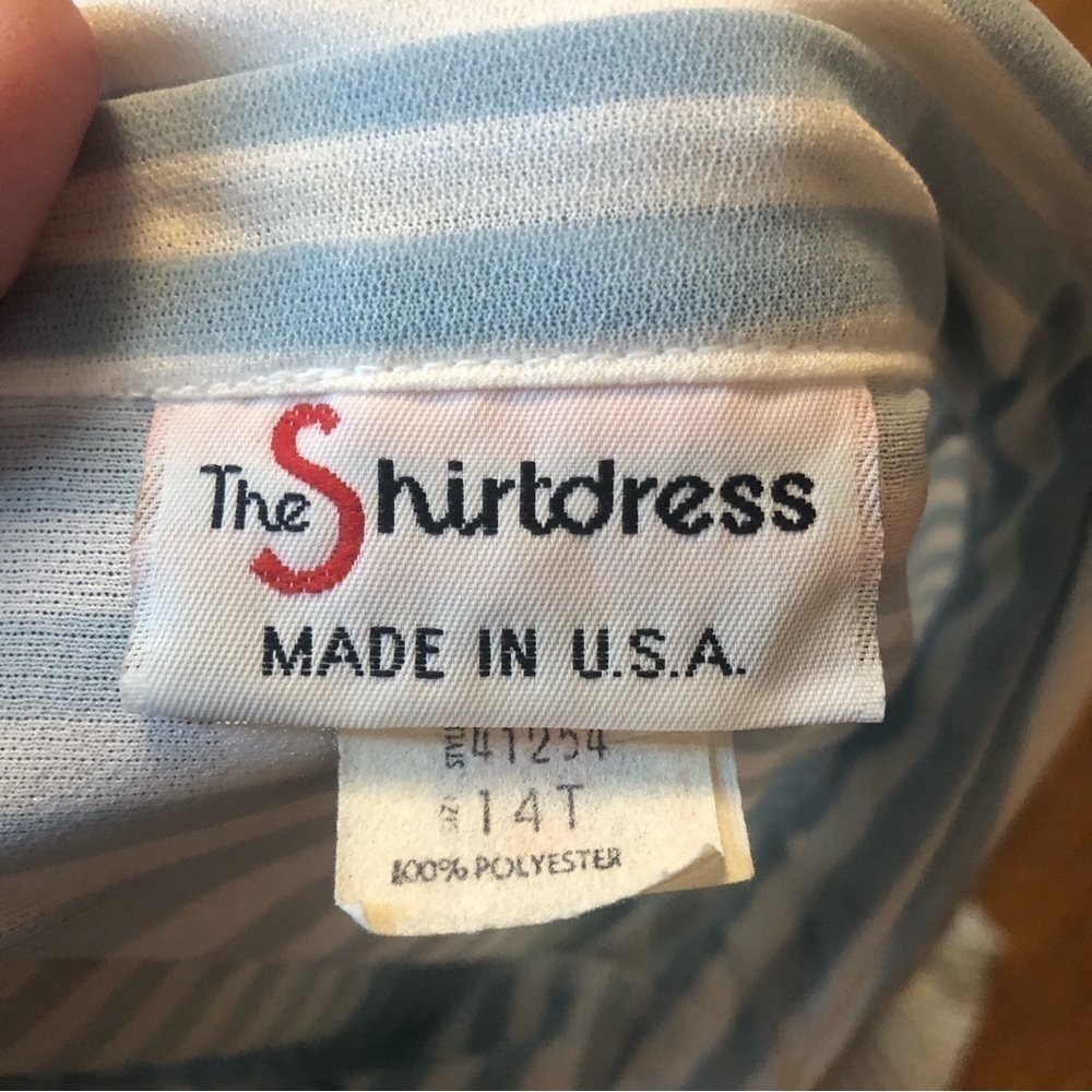 Vintage The Shirtdress 14 T Made in USA striped dress - Picture 7 of 7